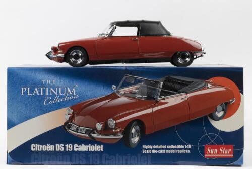 CITROEN: A Sun Star 1:18 scale Citroen DS 19 Cabriolet in Rouge Esterel (Red)