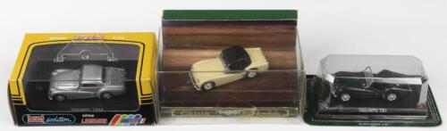 TRIUMPH: Three 1:43 scale Triumph TR3 models