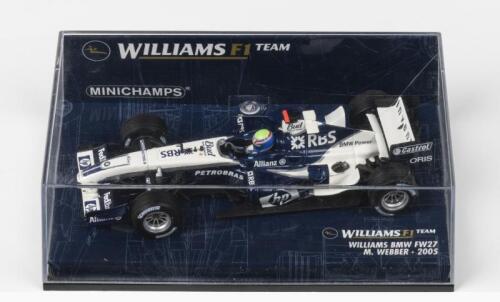 WEBBER: A MINICHAMPS 1:43 scale 2005 WILLIAMS F1 TEAM BMW FW27 as raced by Mark Webber