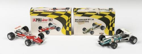 FORMULA&nbsp;1: Two POLItoys Formula 1 models in 1:32 scale. BRM (FK7) & BRABHAM BT/26 (FK9)