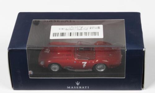 MASERATI: A 1:43 scale Maserati 450S as raced at the 1957 Sweden Grand Prix by Behra, Moss