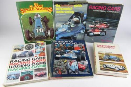 RACING CARS: Six books relating to racing cars