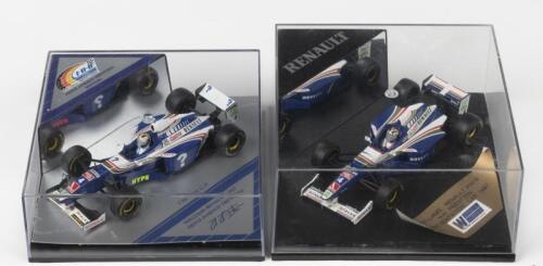 FRENTZEN: Two&nbsp;1:43 scale models of the 1997 WILLIAMS-RENAULT&nbsp;FW 18 as raced by Heinz-Harald Frentzen. French G.P F1 racing car