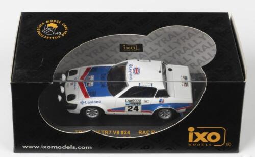 TRIUMPH: A ixo MODELS 1:43 scale TRIUMPH TR7 V8 #24 as raced by T.Pond/F.Gallagher in the 1977 RAC Rally (RAC056)
