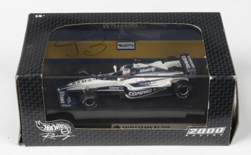 BUTTON: A Hot Wheels Racing 1:43 scale WILLIAMSF1 TEAM FW22 as raced by Jenson Button (26747). Jenson Button signatures