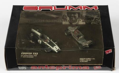 COOPER: A BRUMM 1:43 scale Cooper T53 set. Cooper T53 race car & Chassis