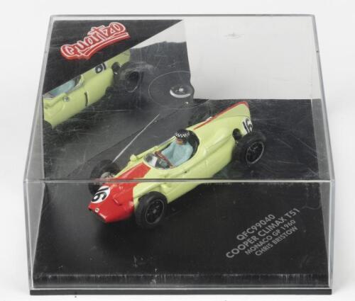 COOPER CLIMAX: A Quartzo 1:43 scale COOPER CLIMAX T51 as raced at the 1960 MONACO GRAND PRIX by Chris Bristow (QFC99040). L.E '1039'/2000