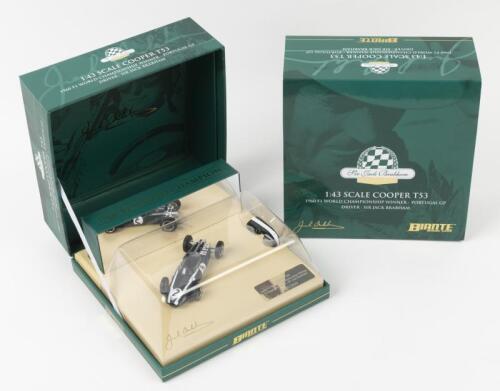 COOPER: A Limited Edition BIANTE 1:43 scale COOPER T53 as raced by Sir Jack Brabham&nbsp;to victory at the 1960 Portuguese Grand Prix for the 1960 F1 World Championship. L.E '0505'/2500