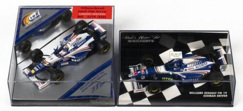 WILLIAMS: Two 1:43 scale WILLIAMS-RENAULT models. Limited Edition Williams-Renault Estoril 1996 Test Car L.E 2026/3333