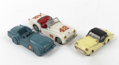 TRIUMPH: A small group of plastic 1:43 scale Triumph TR models. IDEAL Triumph TR3