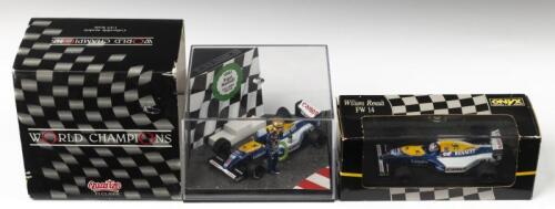 MANSELL: Two 1:43 scale models related to Nigel Mansell. Limited Edition Quartzo F1 CLASSIC - 'WORLD CHAMPIONS' - 1:43 scale WILLIAMS-RENAULT FW14B&nbsp;as raced by Nigel Mansell to clinch the 1992 Formula 1 World Championship (QWC99012) Limited Edition of 500