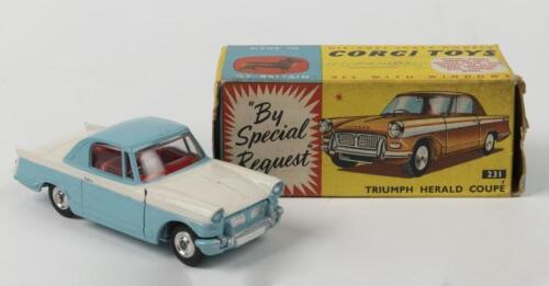 TRIUMPH: A&nbsp;Corgi 231 Triumph Herald Coupe. Two-Tone blue