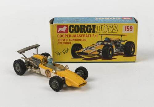 COOPER-MASERATI: A CORGI TOYS 159 Cooper Maserati Racing Car. With original box