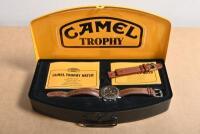 CAMEL TROPHY WATCH: A CAMEL TROPHY SUPERCHRONO WATCH. Yellow CAMEL TROPHY case (TW STEEL: A TW STEEL Yas Marina F1 Circuit oversized Chronograph watch. Canteen Style. Limited Edition (Battery Replaced, Timed - Working)
