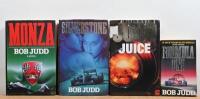 JUDD: Four novels by Bob Judd. 'FORMULA ONE', 'SILVERSTONE' & 'JUICE' titles. 'MONZA' signed by Bob Judd