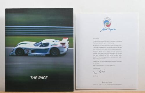 PANOZ: 'THE RACE - Panoz Motor Sports 1997' hardcover book. Official PANOZ letter from Don Panoz
