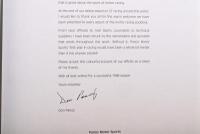 PANOZ: 'THE RACE - Panoz Motor Sports 1997' hardcover book. Official PANOZ letter from Don Panoz - 3