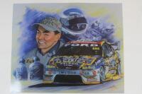 CRAIG LOWNDES: Three items featuring Craig Lowndes. Craig Lowndes, Jamie Whincup signatures. - 2