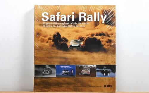 RALLY: A sealed copy of 'Safari Rally' hardcover book by Reinhard Klein, John Davenport, Helmut Deimel