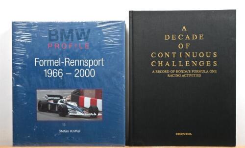 FORMULA 1: Two Formula 1 related books. 'BMW Formel-Rennsport 1966 - 2000' hardcover book by Stefan Kittel