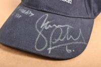 RICHARDS: A L&H Lawrence & Hanson dark blue cap, visor signed by Steve Richards - 2