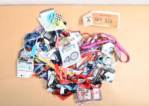MOTOR SPORT PASSES: A collection of various motor sport events lanyards and passes. Australian Grand Prix, Le Mans, Touring Cars, Ferrari Pista di Fiorano passes