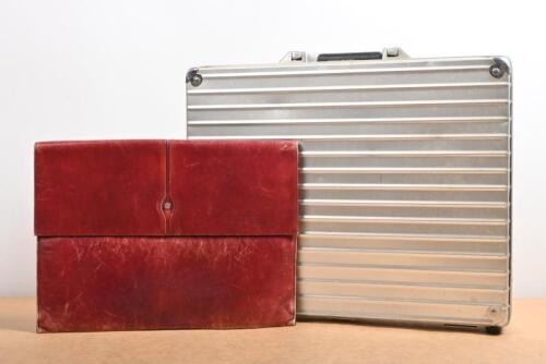 BRIEFCASE/SATCHEL: A Honda 'NSX' aluminium briefcase by RIMOWA & BMW leather document satchel