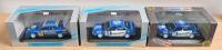 FORD: Three 1:43 scale Ford Mondeo models by MINICHAMPS and RACING REPLICAS. Two MINICHAMPS Ford Mondeo model by MINICHAMPS & RACING REPLICAS