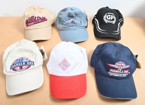 FORMULA 1: A collection of Formula 1 caps from various Formula 1 Grand Prix's. Bahrain, Melbourne, U.S Grand Prix caps