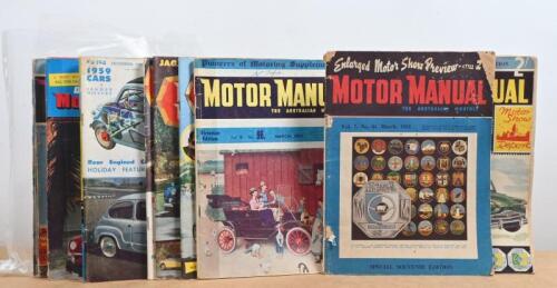 MOTOR MANUAL: A group of 1950's/early 1960's small format 'MOTOR MANUAL' magazines
