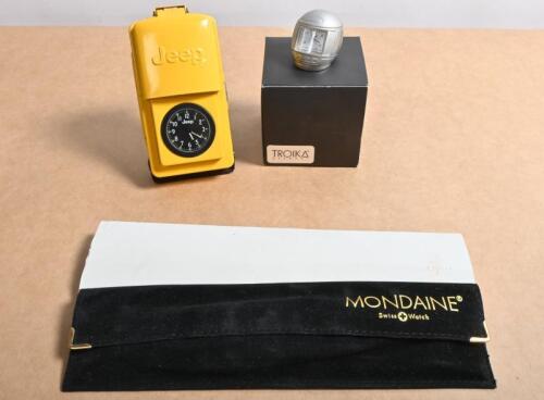 TIMEPIECES: Three motoring and motorsport associated timepieces. Volvo S40 MONDAINE Chrono 580 wrist watch