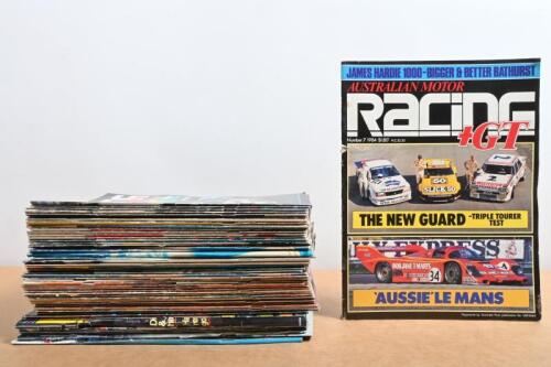 AUSTRALIAN MOTOR RACING: A quantity of 1980's 'AUSTRALIAN MOTOR RACING' magazines. Consecutive issues include Issue 1, 1981 to Number 7, 1985