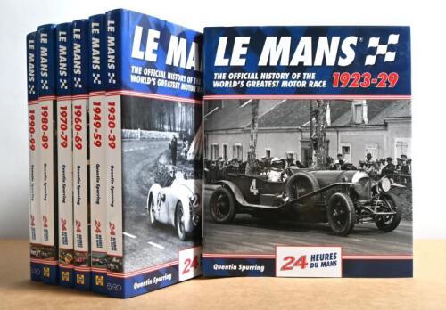 LE MANS: Seven volumes of 'LE MANS - THE OFFICIAL HISTORY OF THE WORLD'S GREATEST MOTOR RACE' by Quentin Spurring. Year ranges of 1923-29, 1930-39, 1949-59, 1960-69, 1970-79, 1980-89, 1990-99