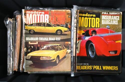 MODERN MOTOR: A large quantity of 1960's issues of 'modern MOTOR' magazine