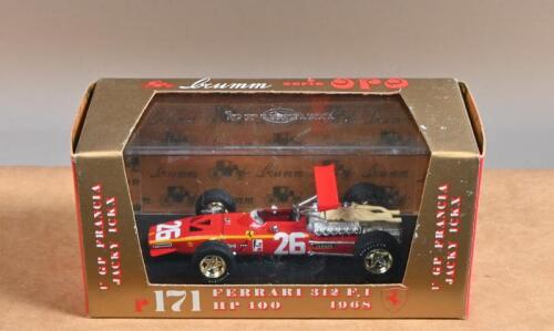 FERRARI: A 1:43 scale brumm 1968 Ferrari 312 F.1 (r171). As raced at French Grand Prix by Jackie Ickx
