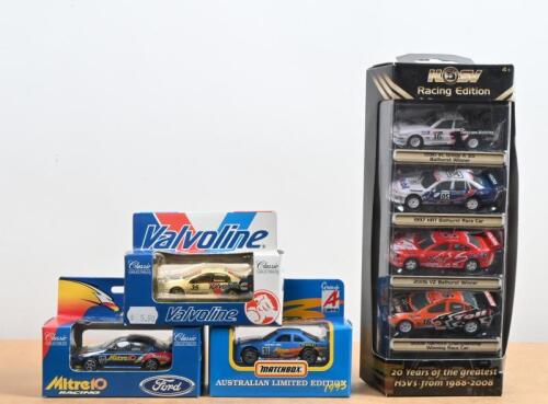 AUSTRALIAN TOURING CARS: A group of 1:64 scale Australian Touring car models. Holden & Ford racing car models