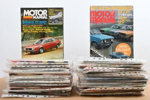 MOTOR MANUAL: A large quantity of 'MOTOR MANUAL' magazines from the 1970's and 1980's