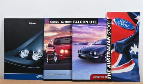 FORD: Four Ford Australia related sales brochures and information booklet. 2001 AU SERIES III Ford 'FALCON, FAIRMONT, XR'