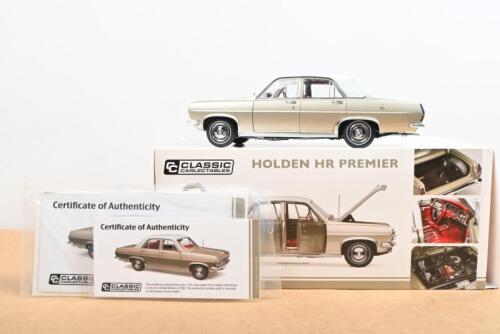 HR PREMIER: A 1:18 scale Classic Carlectables Holden HR Premier, silver mink, with COA numbered 652/1500