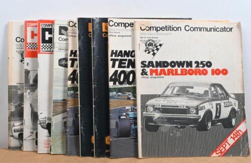 COMPETITION COMMUNICATOR: A collection of 1970's 'Competition Communicator' Official Programmes from The Australian Grand Prix and Sandown