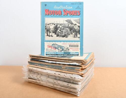 AUSTRALIAN MOTOR SPORTS: A quantity of 'Australian MOTOR SPORTS' magazine. Year range of 1946 - 1949