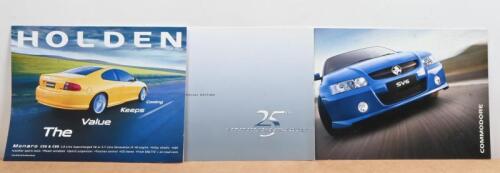 HOLDEN: Three Holden related sales brochures. August 2004 Holden Commodore (VY) sales brochure