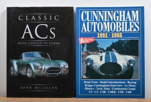 AMERICAN CARS: Two publications relating to American cars. 'CLASSIC ACs AUTO CARRIER TO COBRA' hardcover book by John McLellan. Limited Edition