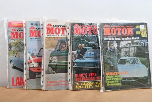 AUSTRALIAN MOTOR SPORT: A quantity of 1970's 'AUSTRALIAN MOTOR SPORTS & AUTOMOBILES' magazines. Year range of 1970 & 1971