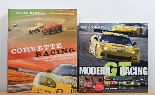 GT RACING: Two hardcover books covering various aspects of GT racing. First Edition 'CORVETTE RACING - The Complete Competition History from Sebring to Le Mans' by David Kimble