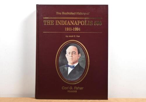 INDIANAPOLIS 500: 'The Illustrated History of The Indianapolis 500 1911-1994' hardcover book by Jack C.Fox