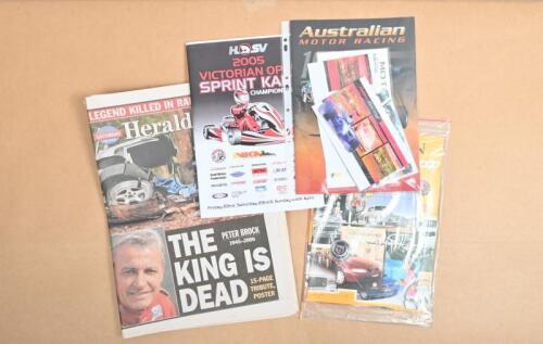 AUSTRALIAN MOTOR RACING: A collection of various items related to Australian motor racing. Set of 'MOTOR RACING' stamp sets & Holden 50th Anniversary Commemorating Booklets