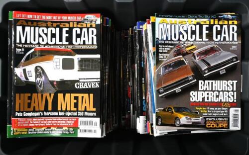 MUSCLE CAR: A large quantity of 'Australian MUSCLE CAR' magazine. Issues 1 - 35, 37 - 50, 53 - 54, 57 - 110