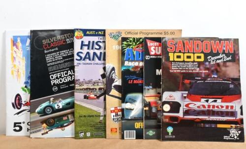 OFFICIAL PROGRAMMES: A collection of various Official Programmes. 1984 'SANDOWN 1000' & 1988 'Lucas SUPERSPRINT' Official Programme for the FiA World Sports Prototype Championship