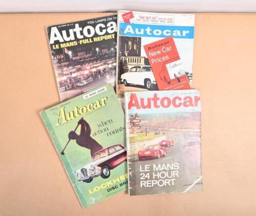 AUTOCAR: Four 1960's issues of 'The Autocar' and 'Autocar' magazines. Issues from 1961, 1964, 1966, 1968